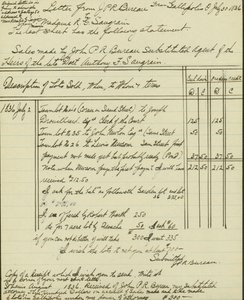 Copy of record of property sales, etc. sent by J. P. R. Bureau to Rosalie Saugrain